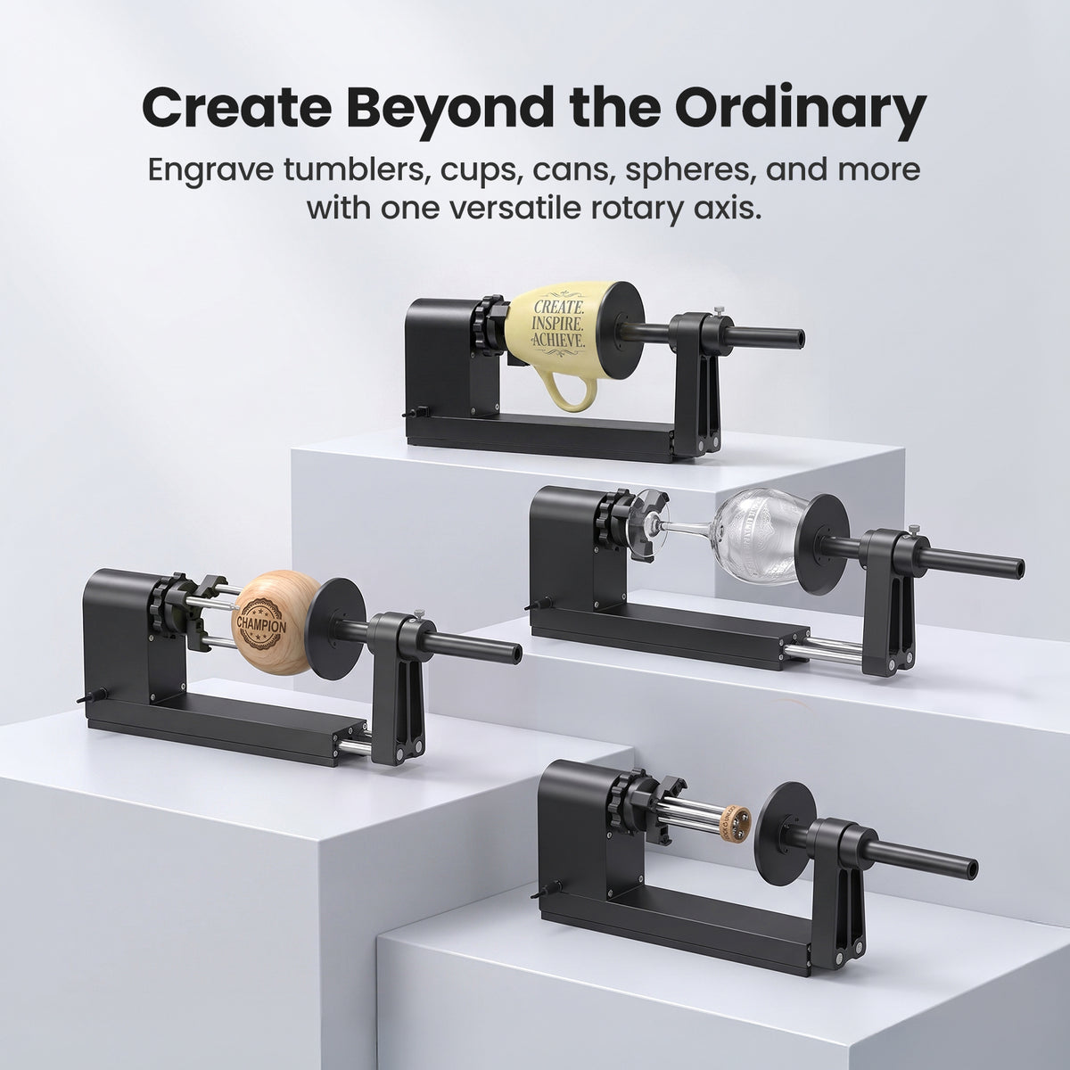 Monport Laser Rotary Axis for MEGAS Desktop CO2 Laser Engraver