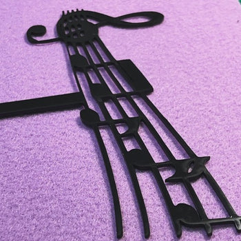 Music notes cake topper