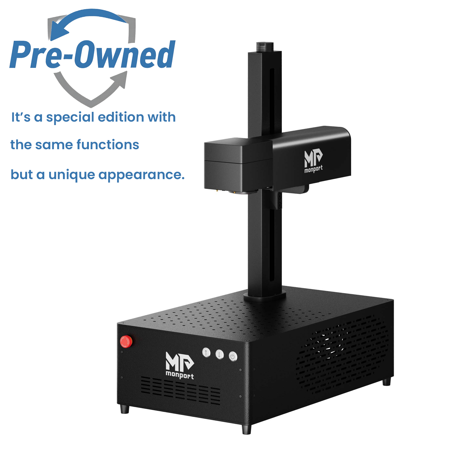 Pre-Owned | Monport GI Integrated MOPA Fiber Laser Engraver & Marking Machine with Electric Lifting (20W / 60W, 3-Month Warranty)