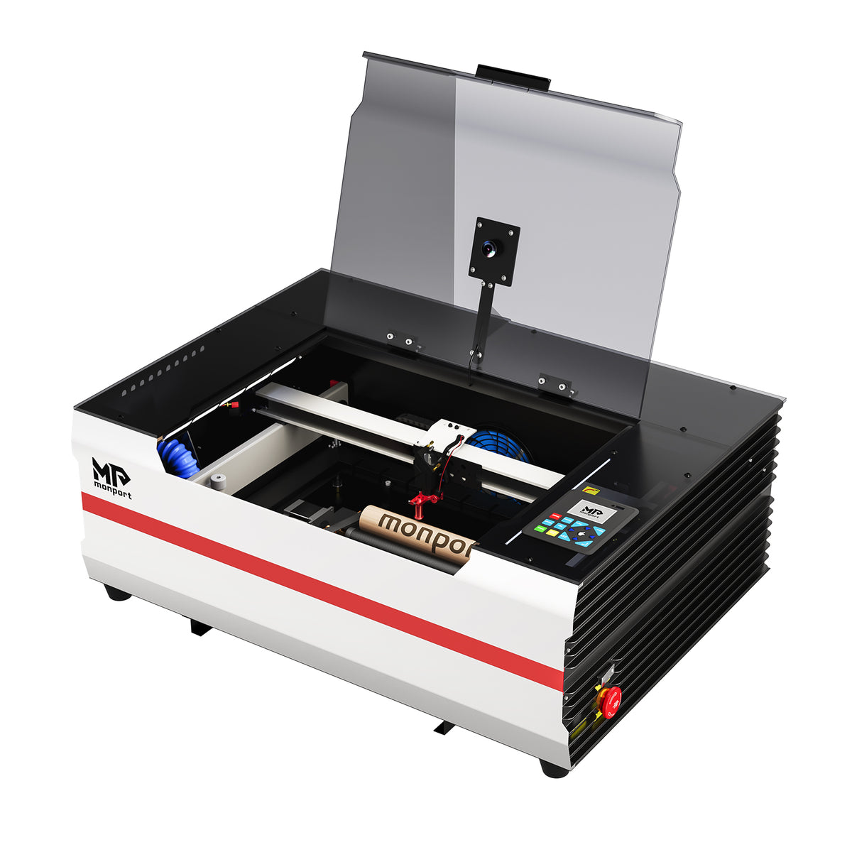 Brand New Monport Reno 45W Desktop CO2 Laser Engraver (16"×12") | Built-In Water Cooling, Magnetic Assisted Focus