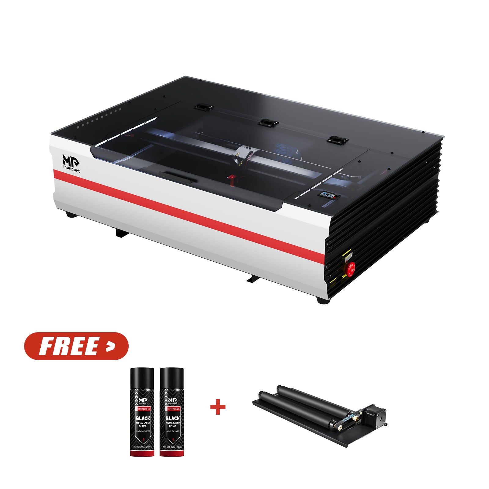 Monport Reno65 65W Desktop CO2 Laser Engraver & Cutter (24" X 16") with Magnetic Assisted Focus