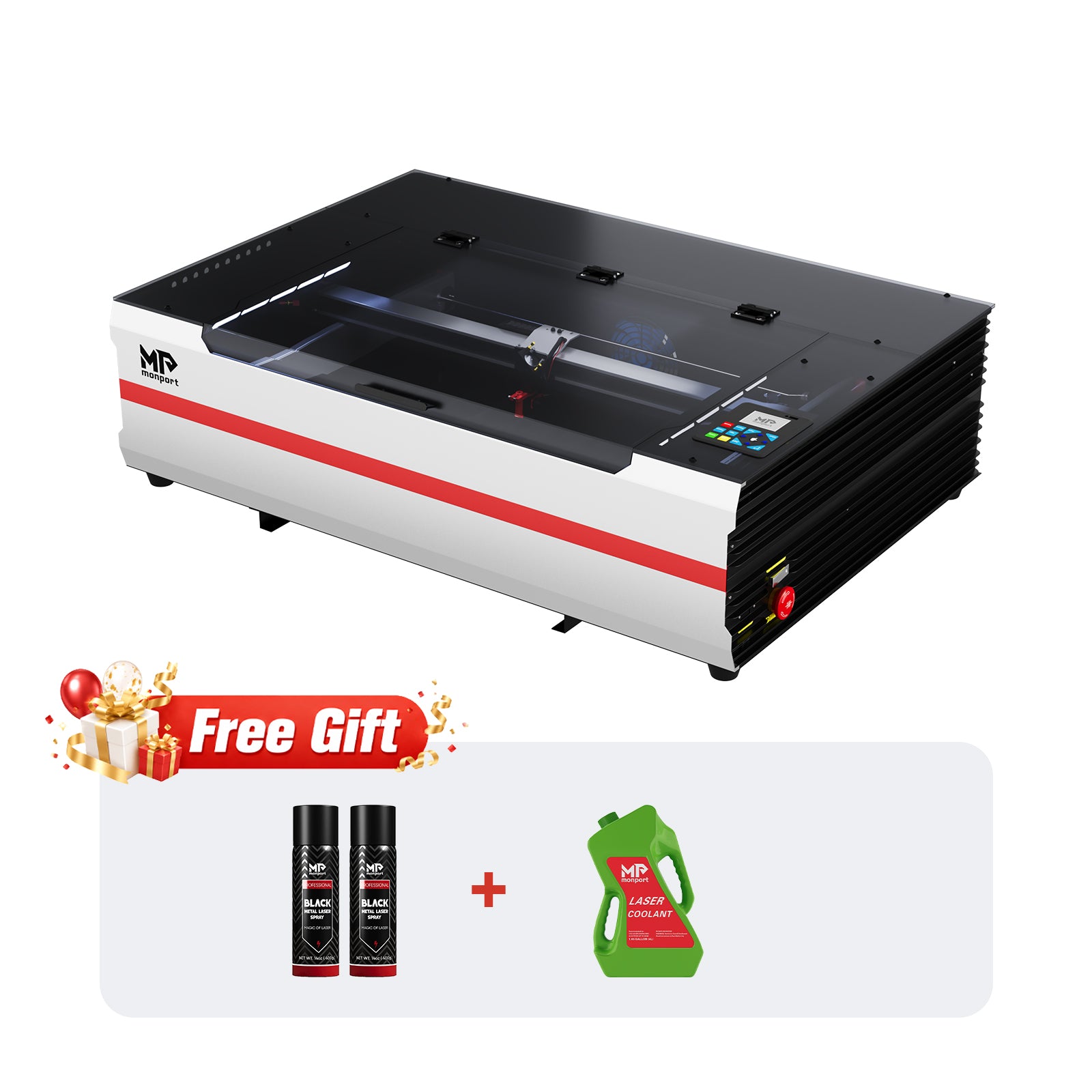 Brand New Monport Reno65 Pro 65W CO2 Laser Engraver (24"×16") | Built-In Water Cooling, DSP Controller, Magnetic Assisted Focus