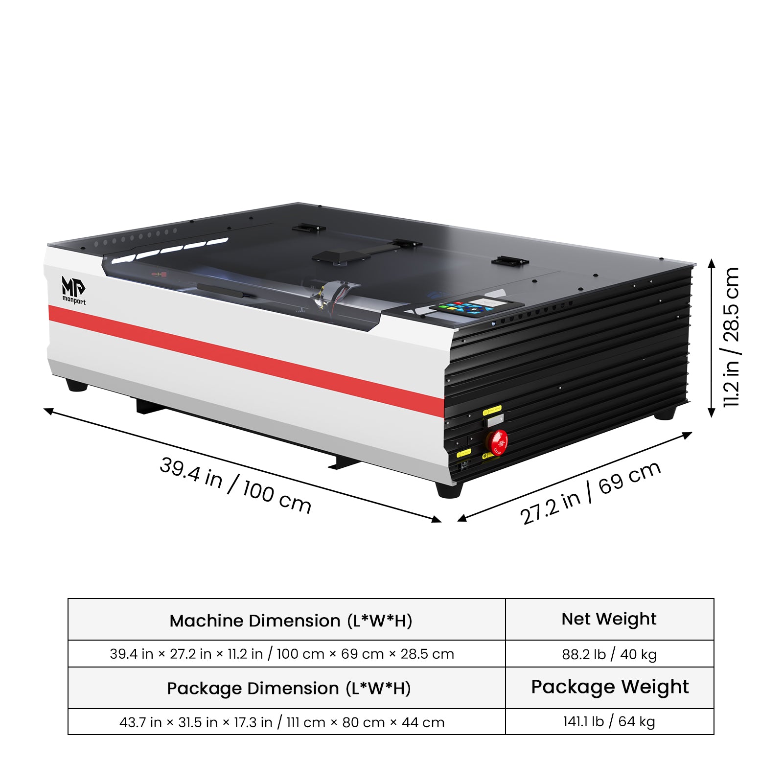 Monport Reno65 Pro Vision 65W Desktop CO2 Laser Engraver & Cutter (24