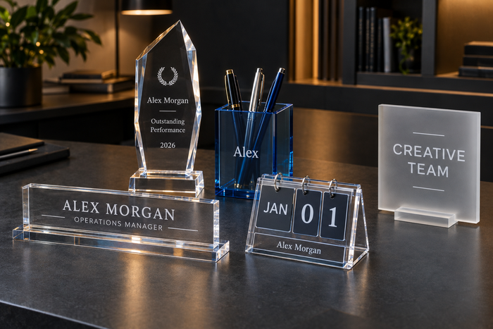 Acrylic personalized office gift bundle