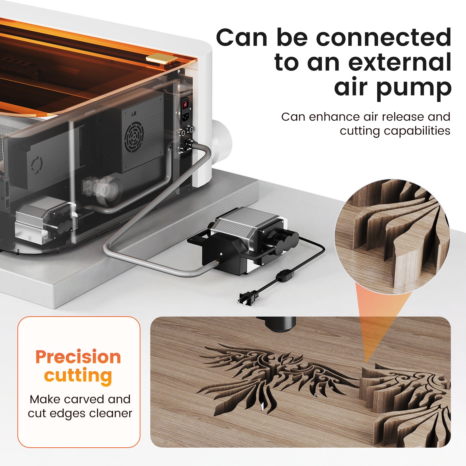 Monport 70W Co2 Laser Engraver & Cutter with Intelligent Precision and Automation - MegaS