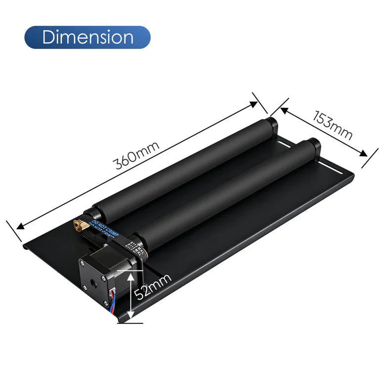 Monport Laser Rotary Axis Attachment for Whole Reno Series Desktop CO2 Laser Engraver