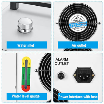 Monport 6L CW-5200 Industrial Water Chiller with Air Purifier Laser Fume Extractor