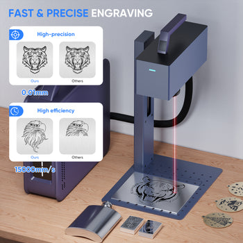 Monport 20W Portable Mini Fiber Laser Engraver for Color Metal Marking