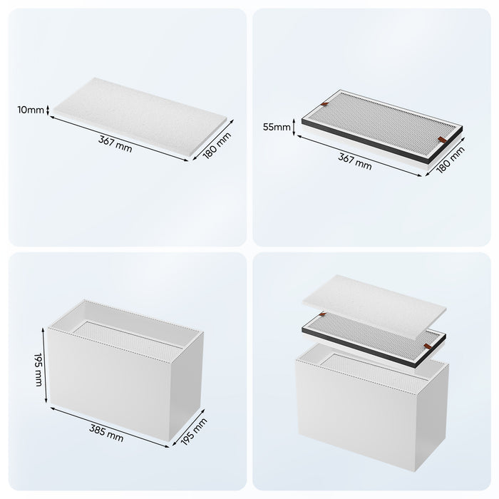 Monport 3-Layer Filter Cartridge Set for 220W Smoke Purifier
