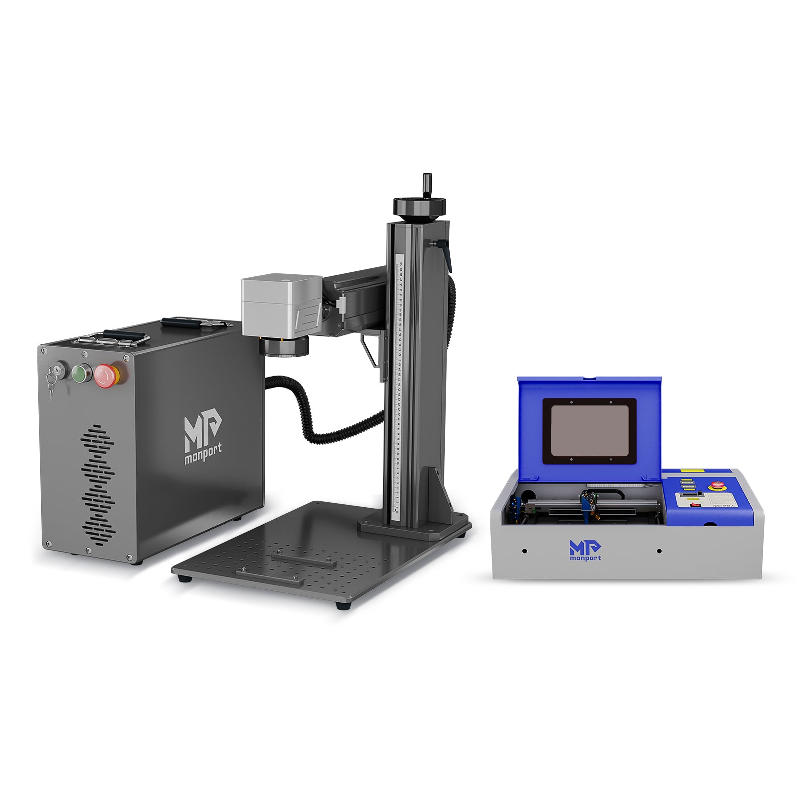 Monport GPro 100W Split MOPA Fiber Laser Engraver & Marking Machine With Manual Focus