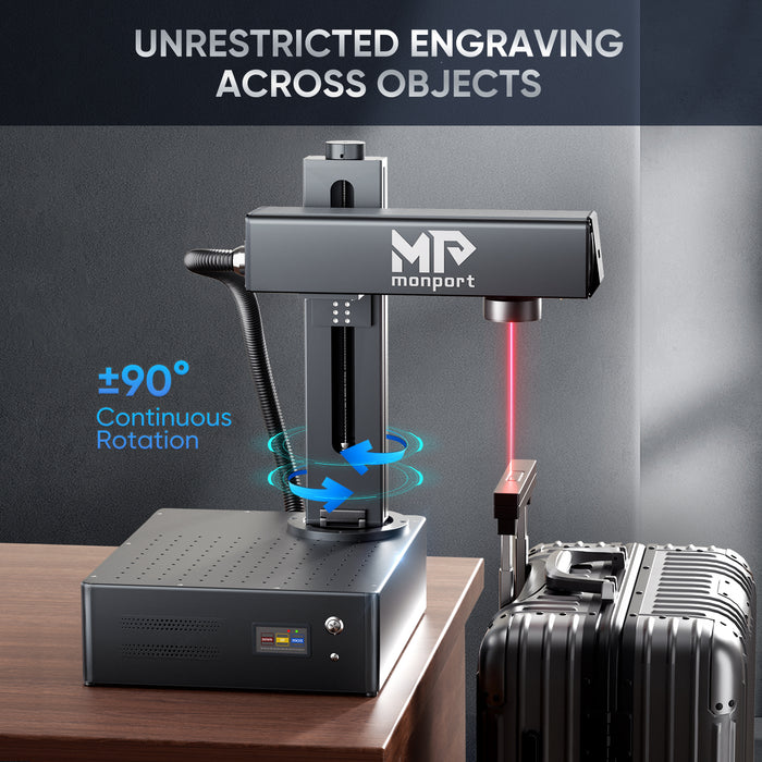 Monport GA 30W Upgraded Integrated MOPA Fiber Laser Engraver & Marking Machine with Auto Focus