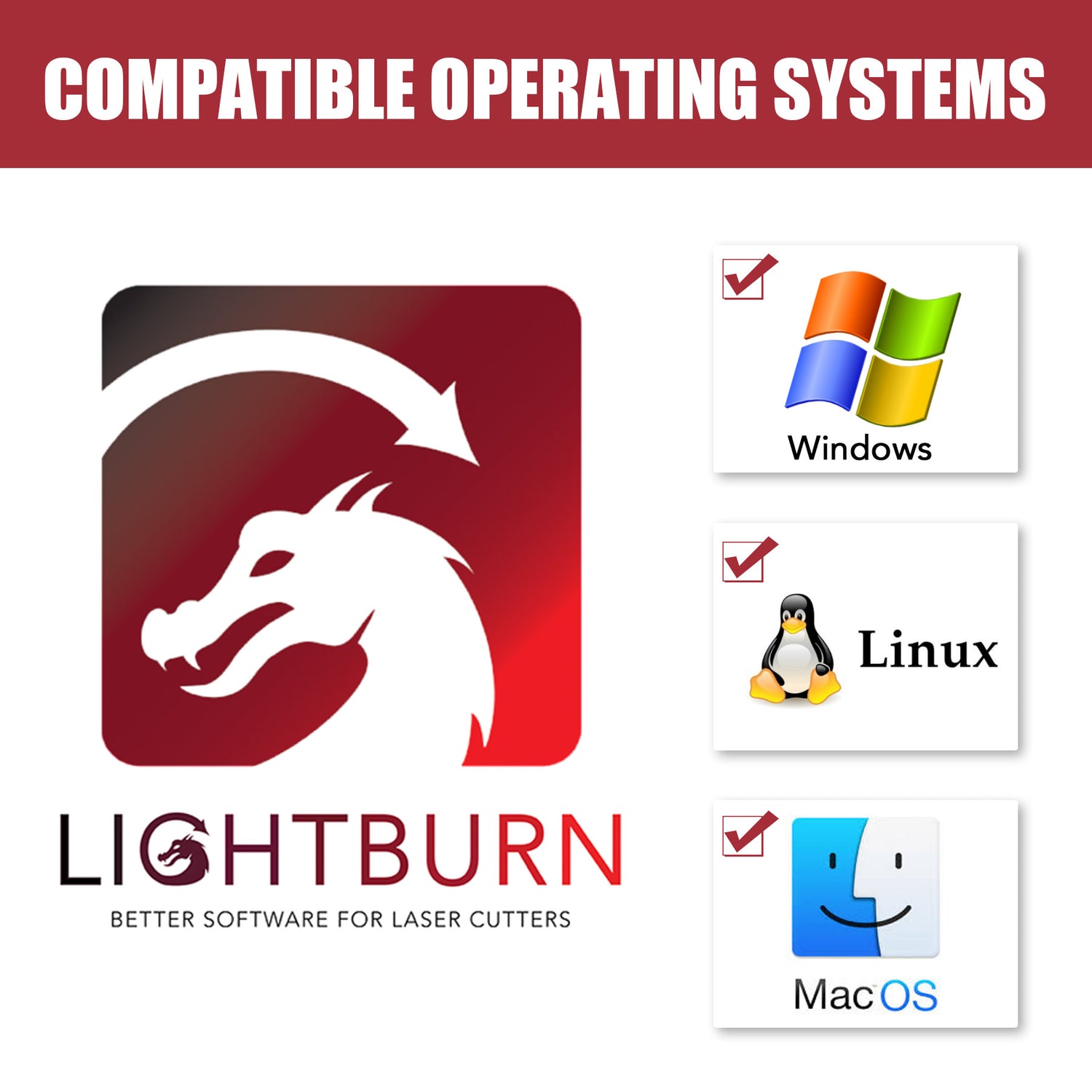 LightBurn is layout, editing, and control software for your laser cutter.