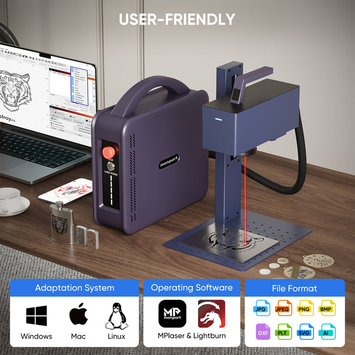 handheld fiber laser compatible with lightburn