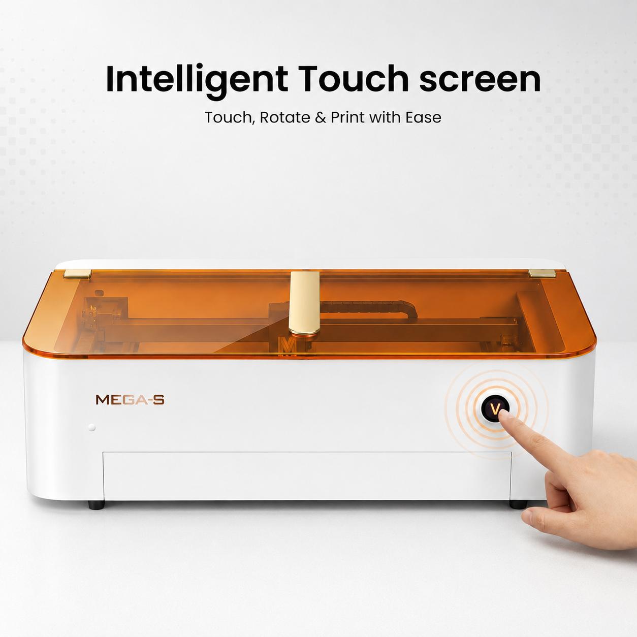 Brand New Monport 70W Desktop CO2 Laser Engraver & Cutter(28" X 14") - MEGAS| Built-In Water Cooling, 8MP HD Camera, AutoFocus