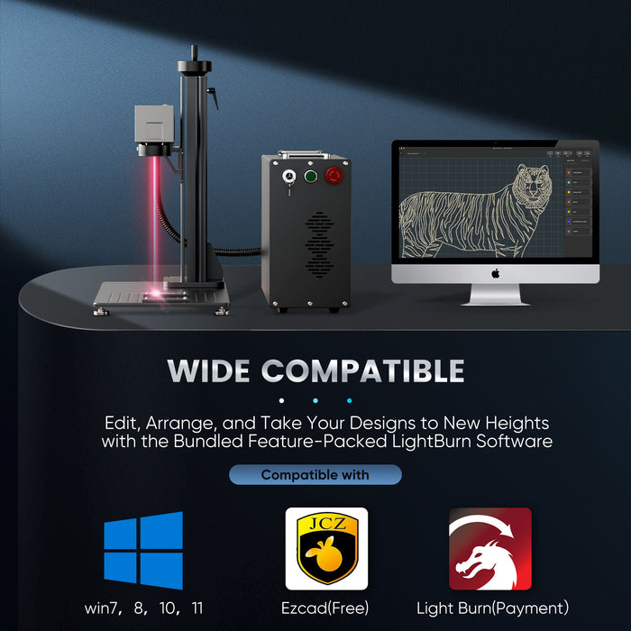 Monport GPro 100W Split MOPA Fiber Laser Engraver & Marking Machine With Manual Focus