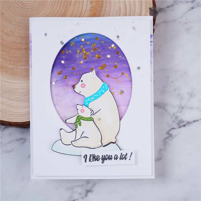 Mother's Day Metal Cutting Dies With Polar Bear