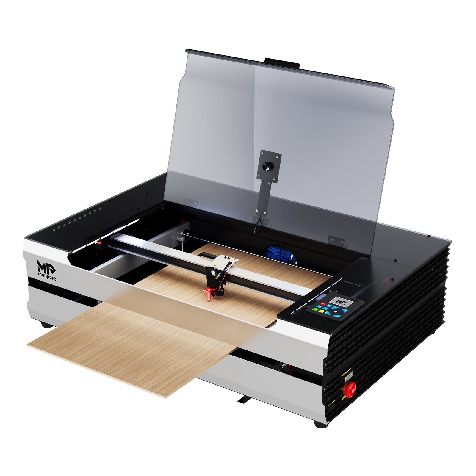 Monport Reno65 Pro Vision 65W Desktop CO2 Laser Engraver & Cutter (24" X 16") with 8MP HD Camera and Magnetic Assisted Focus