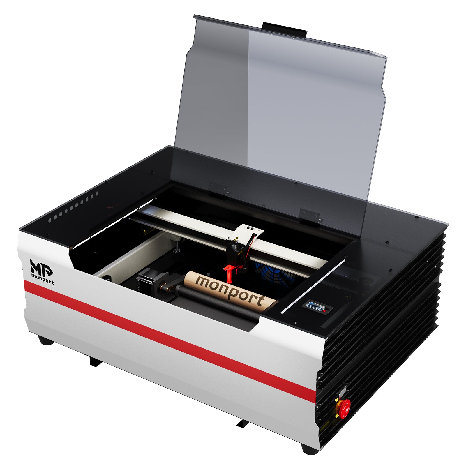 Monport Reno45 45W Desktop CO2 Laser Engraver & Cutter (16" X 12") with Magnetic Assisted Autofocus