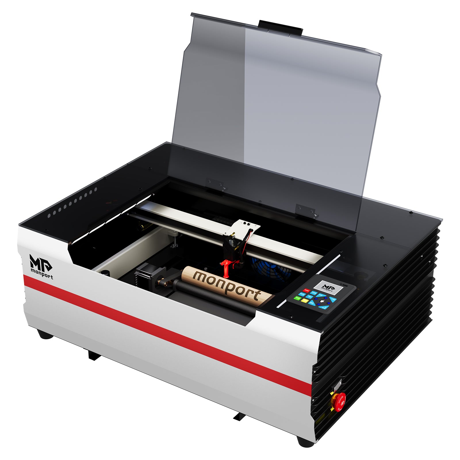 Monport Reno45 Pro 45W Desktop CO2 Laser Engraver & Cutter (16" X 12") with Magnetic Assisted Focus