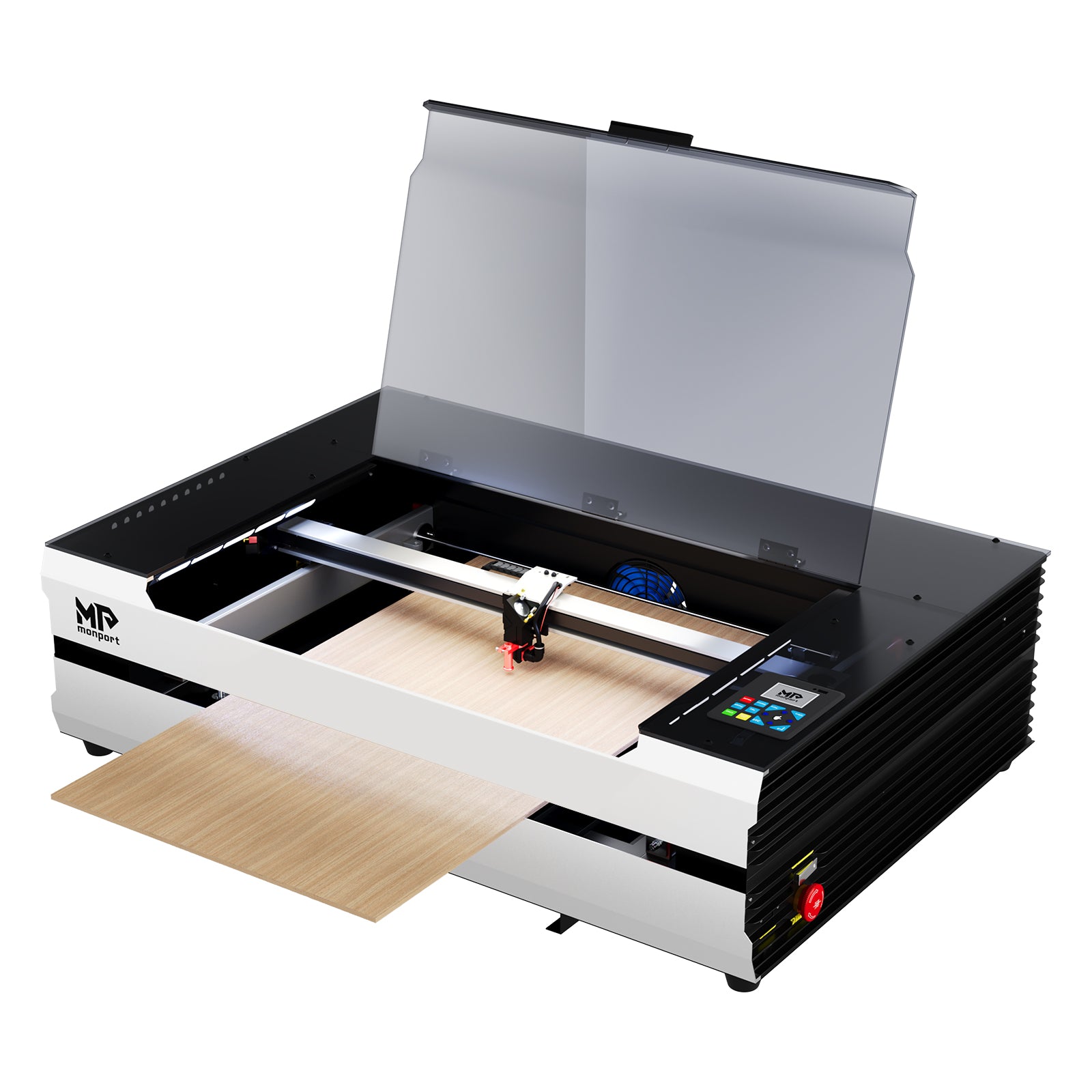 Monport Reno65 Pro 65W Desktop CO2 Laser Engraver & Cutter (24" X 16") with DSP Controller and Magnetic Assisted Focus