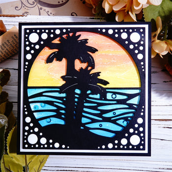 Summertime Beach and Palm Laser Cutting File