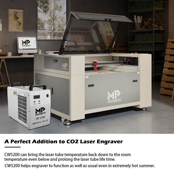 Machine de découpe Laser CO2, Machine de refroidissement à eau CW-5200