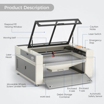 Special Offer | Monport 130W CO2 Laser Engraver & Cutter (55" x 35") with FDA Approved