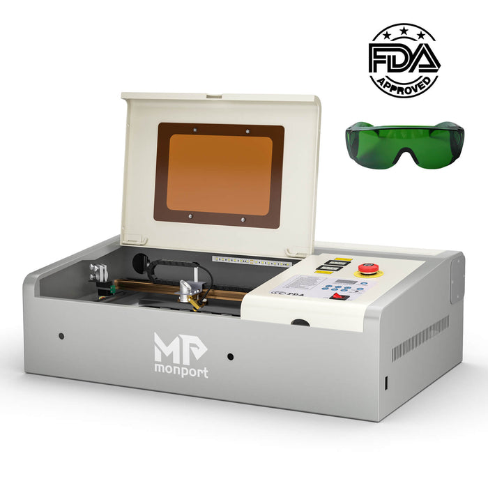 Upgrade Monport 50W (12 x 12) Fiber Laser Engraver & Marking Machine with  FDA Approval