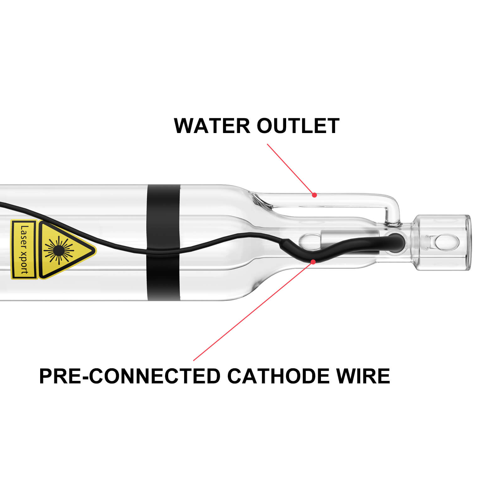 Monport 60W CO2 Laser Tube for Laser Engraver