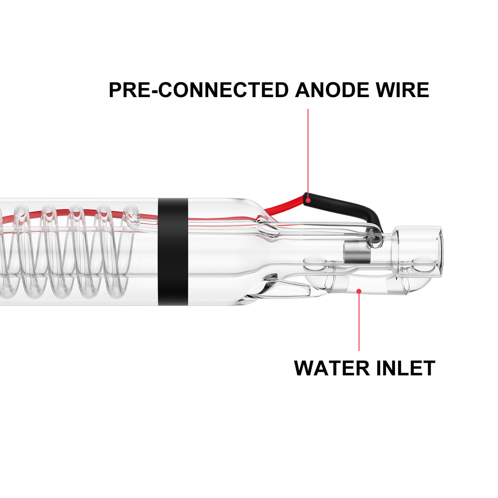 Monport 60W CO2 Laser Tube for Laser Engraver