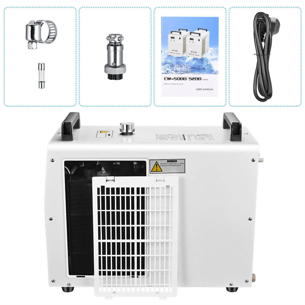 Monport 6L CW-5200 Industrial Water Chiller for 40W-150W CO2 Laser Engraver