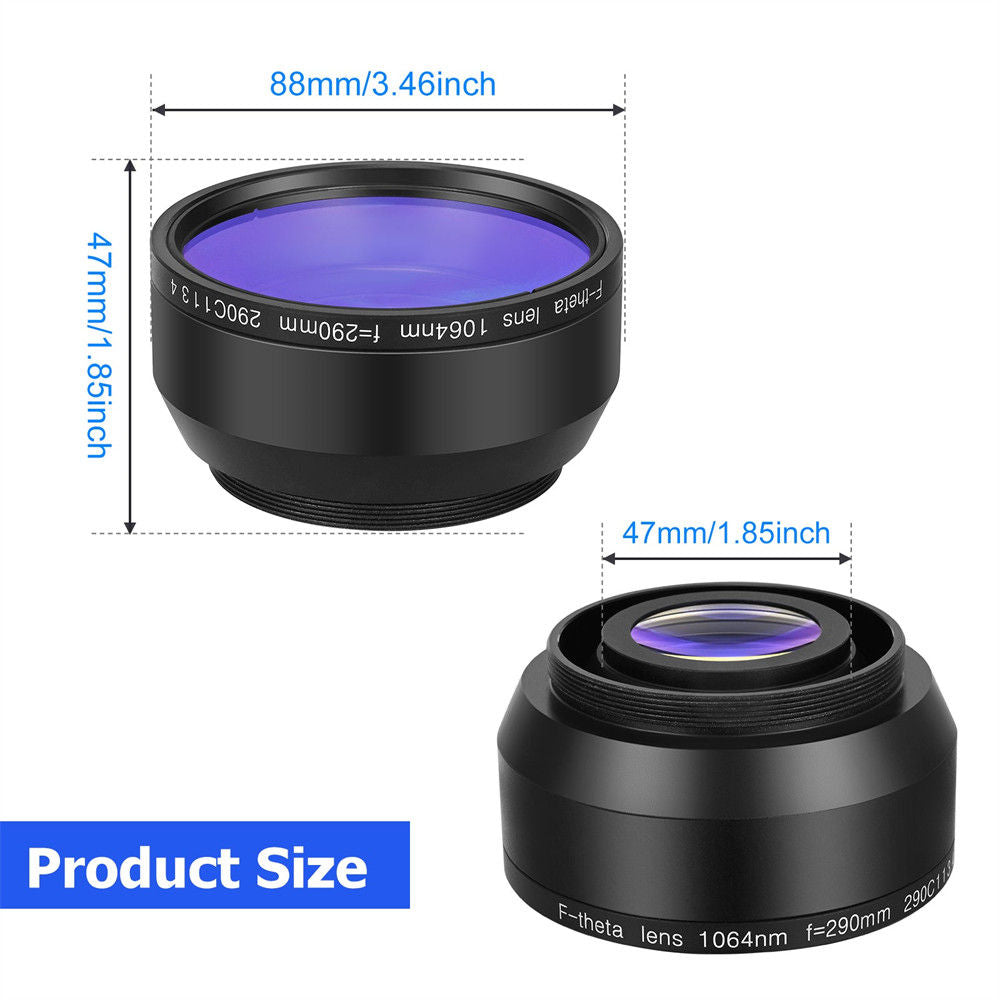 Monport 150mm*150mm Replacement Optical Scanning Lens for Fiber Laser Engraver