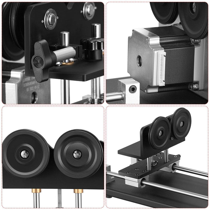 Monport 4-Wheel Rotary Axis with 360 Degree Rotation for 60W~150W CO2 Laser Engraver